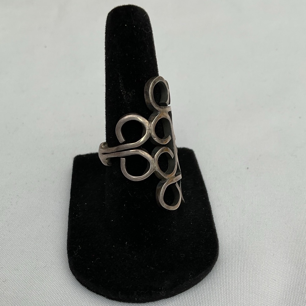 Source Unknown Silver Swirl Ring - image 3
